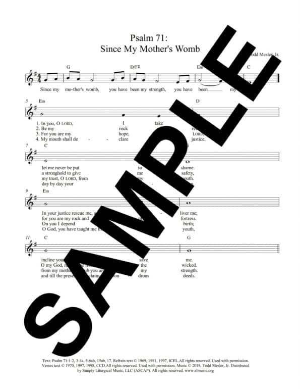 Psalm 71 Baptist Vigil Mesler Sample Lead Sheet scaled