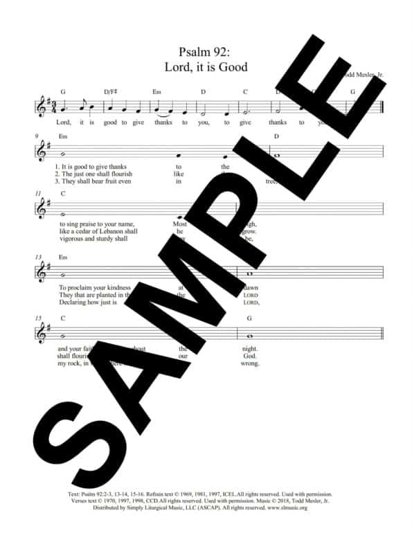 Psalm 92 Mesler Sample Lead Sheet scaled