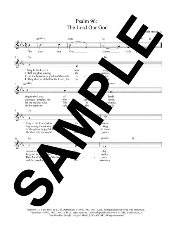 Second Week of Advent Tuesday Sample Psalm 96 The Lord Our God 1 scaled