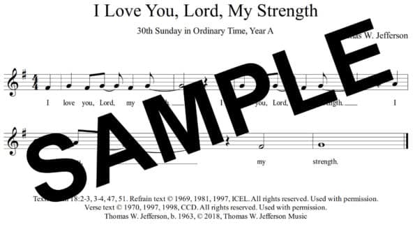 I Love You Lord My Strength Sample Assembly