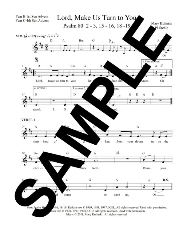 Psalm 80 Kulinski Sample LeadSheet scaled