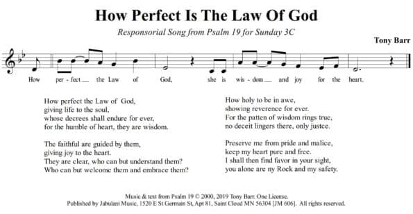 03C Ps 19 How Perfect Is The Law Of God pew