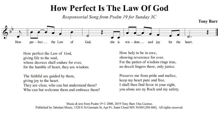 03C Ps 19 How Perfect Is The Law Of God - pew