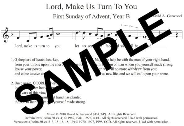 Lord Make Us Turn To You Psalm 80 Sample Congregation 1 Adv B