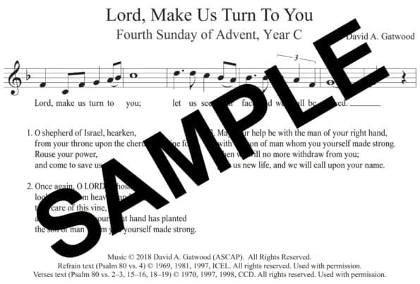 Lord Make Us Turn To You Psalm 80 Sample Congregation 4 Adv C