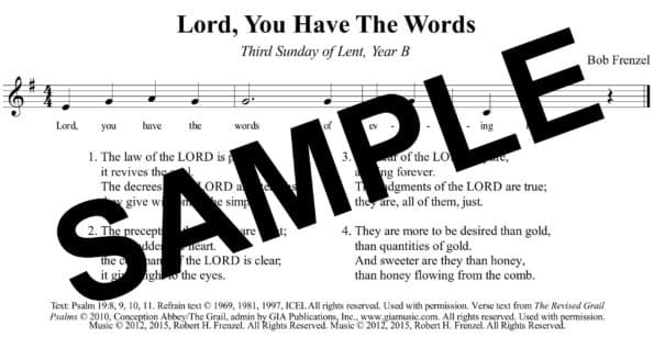 Psalm 19 Lent3B Frenzel Sample Assembly Grail