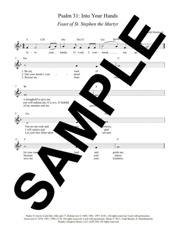 Psalm 31 Into Your Hands Mesler StephenMartyr Sample Lead Sheet 1 scaled