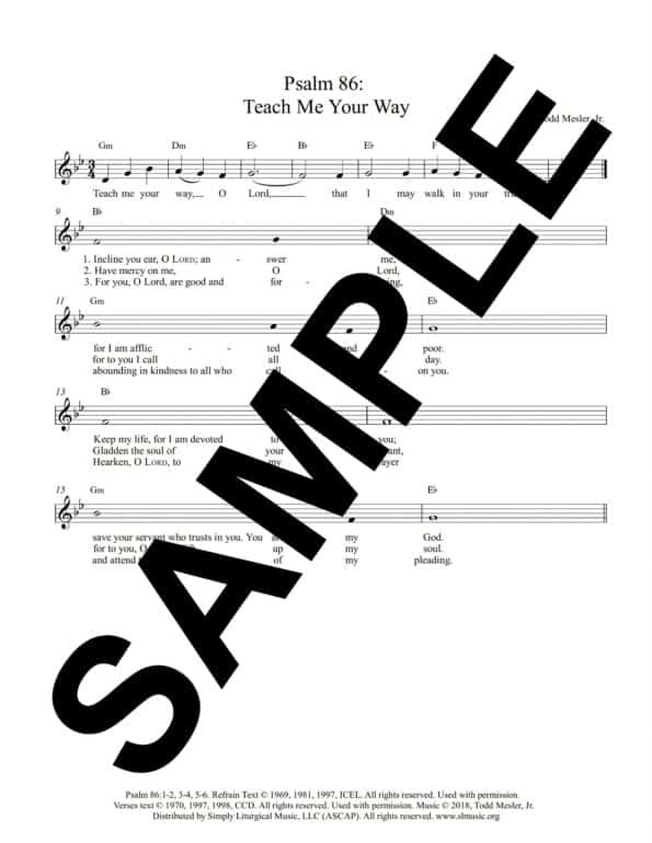 Saturday After Ash Wednesday Psalm 86 Teach Me Your Way Sample scaled