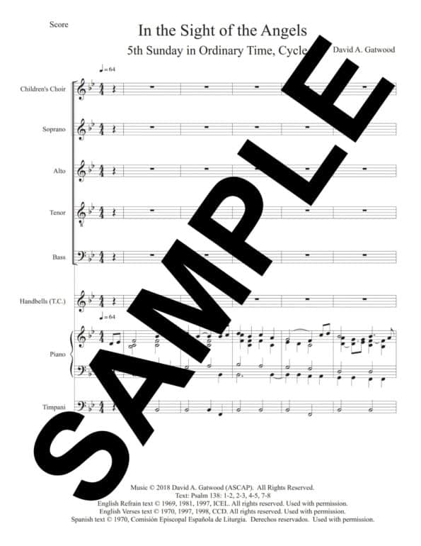 In the Sight of the Angels Psalm 138 Sample Score scaled