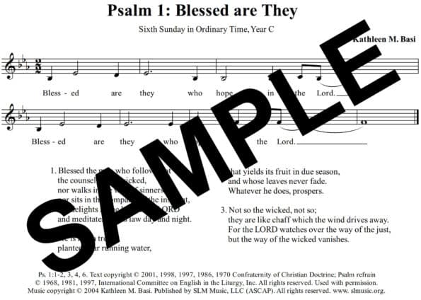Psalm 1 Blessed Are They Basi Sample Assembly