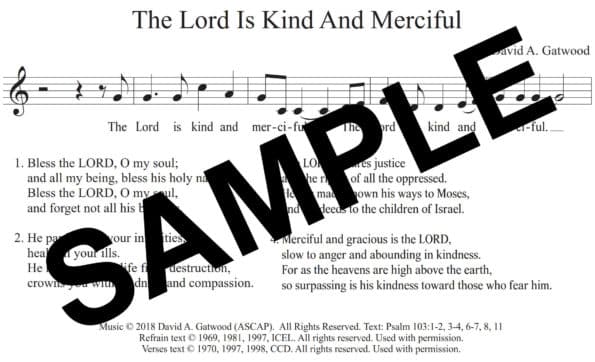 The Lord Is Kind And Merciful Psalm 103 OT 7C Sample Assembly