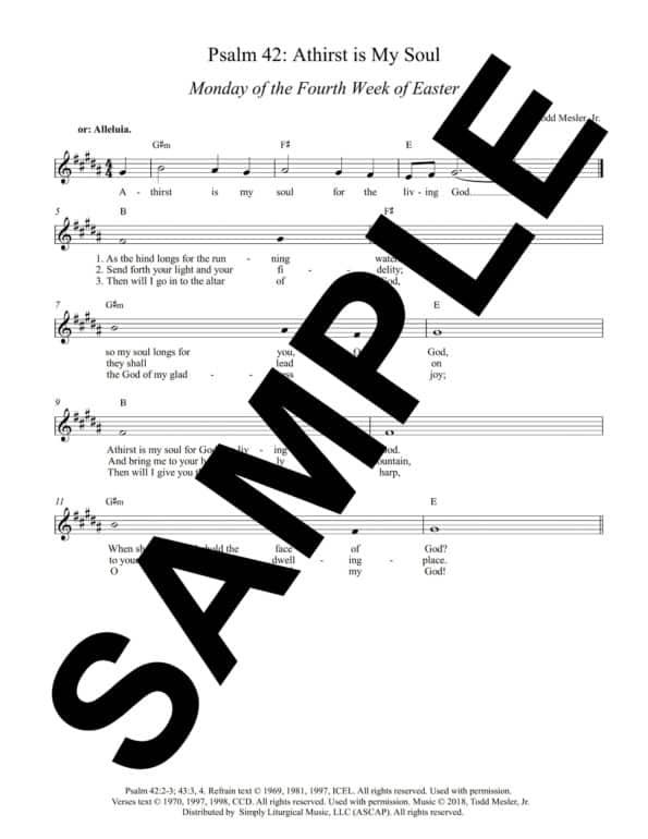 Psalm 42.43 Athirst is My Soul Mesler Sample Lead Sheet East4Mon scaled
