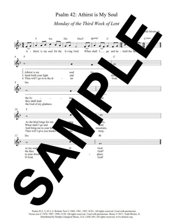 Psalm 42.43 Athirst is My Soul Mesler Sample Lead Sheet Lent3Mon scaled