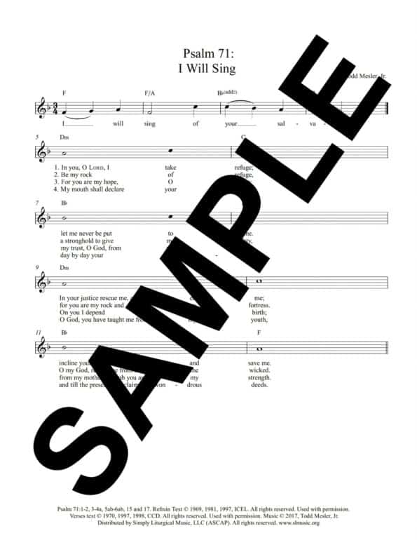 Psalm 71 I Will Sing Mesler Sample Lead Sheet scaled