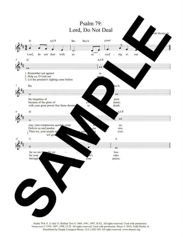 Psalm 79 Lord Do Not Deal Mesler Sample Lead Sheet scaled