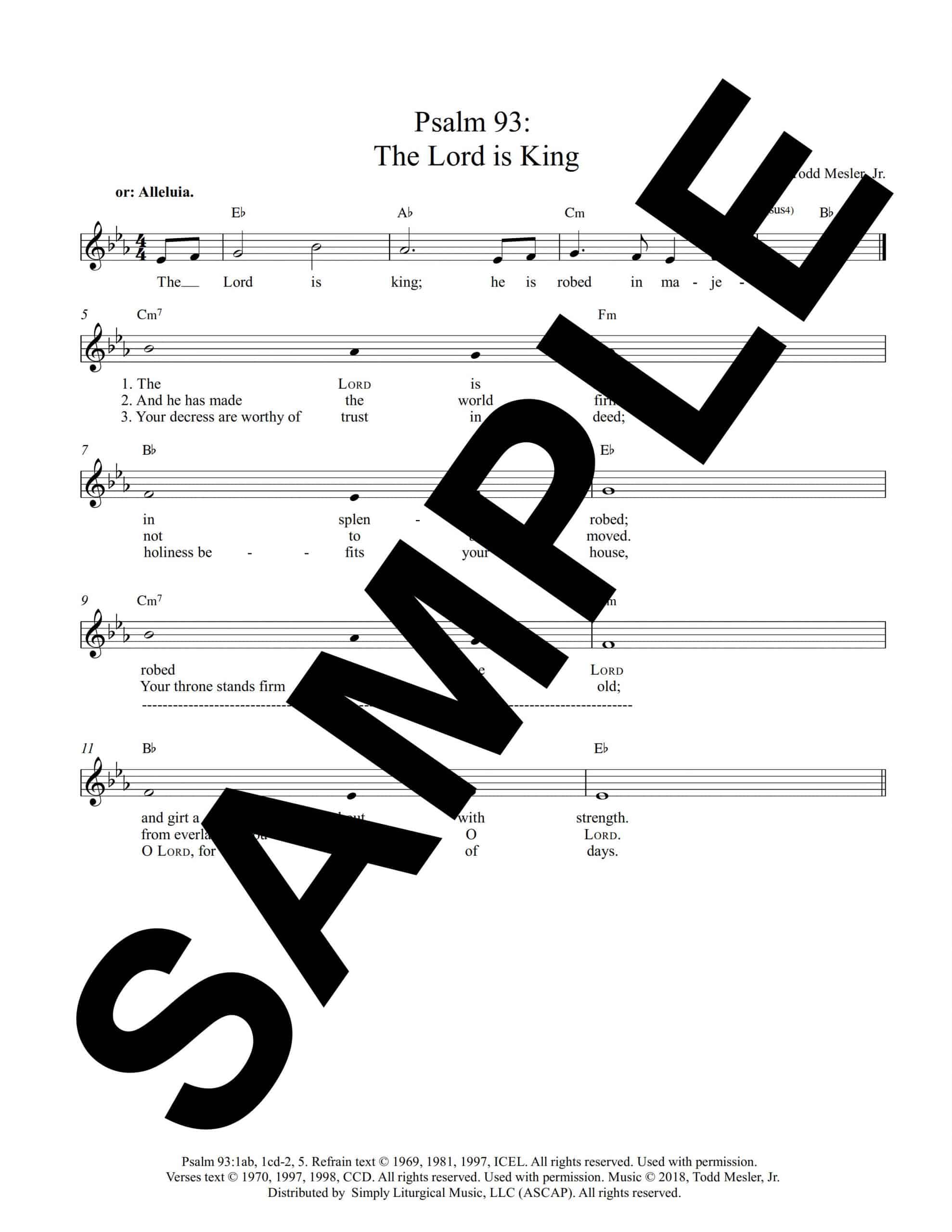 Psalm 93 – The Lord is King (Mesler)