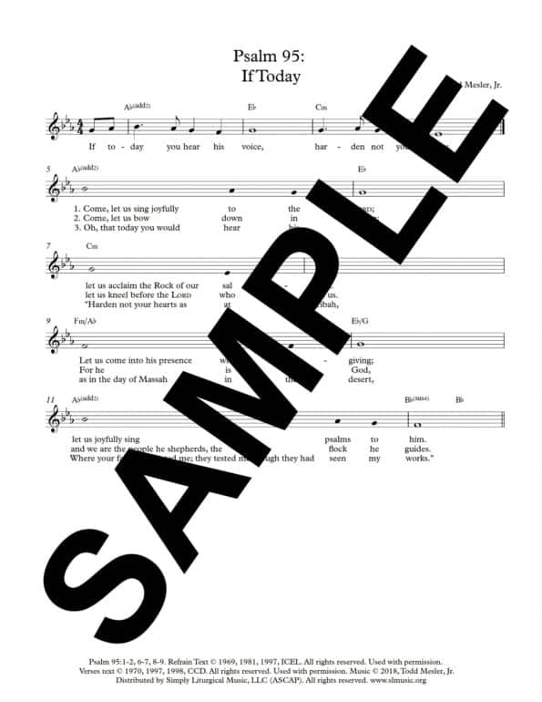 Psalm 95 If Today Mesler Sample Lead Sheet scaled