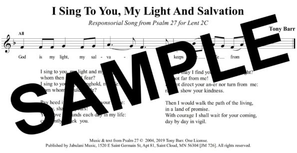 03 Lent 2C Ps 27 I Sing To You My Light And Salvation pewSample scaled