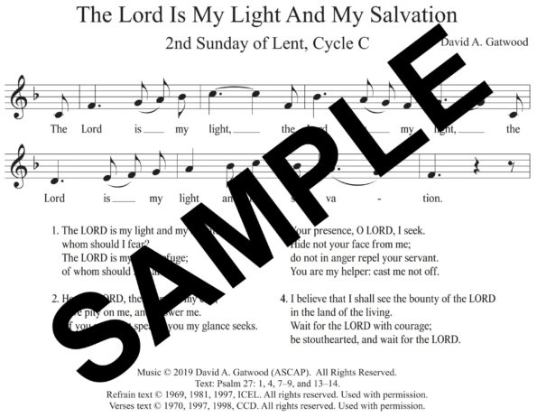 The Lord Is My Light And My Salvation Psalm 27 Sample Congregation Lent 2C scaled