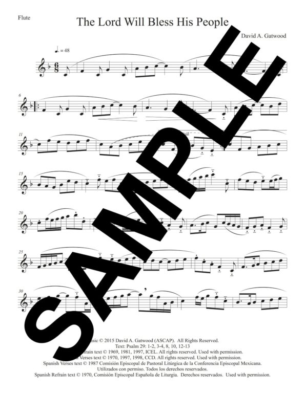 The Lord Will Bless Sample Flute scaled