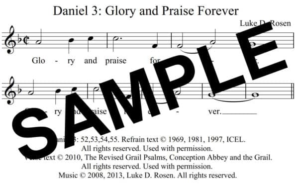 Daniel 3 Glory and Praise Forever Rosen Sample Assembly
