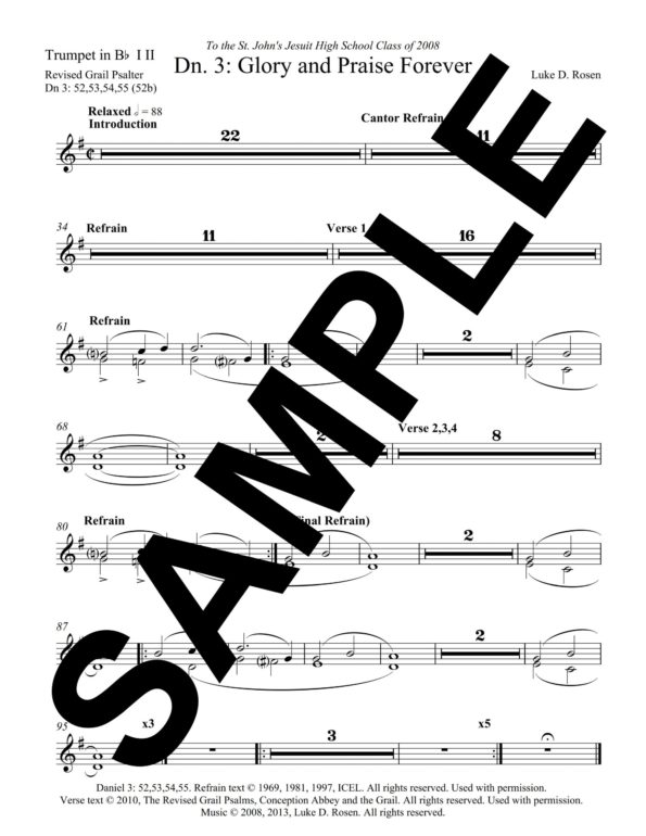 Daniel 3 Glory and Praise Forever Rosen Sample Musicians Parts 7 scaled