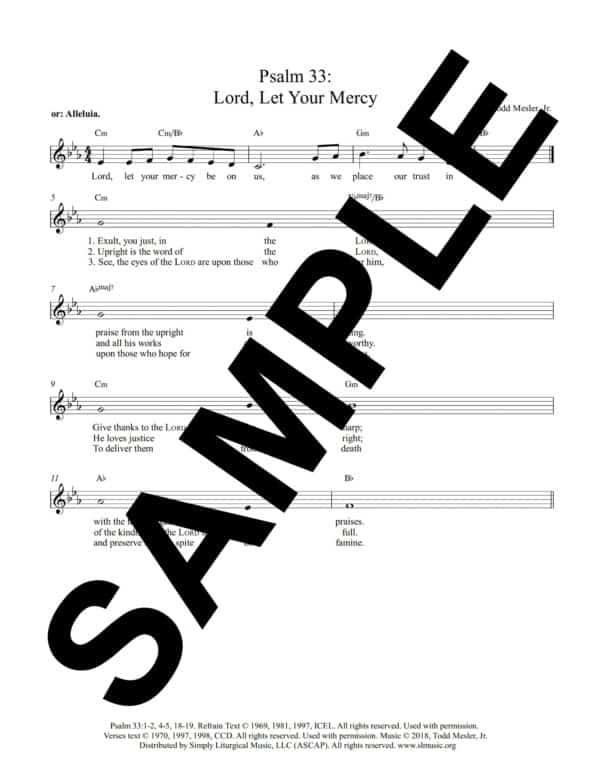 Psalm 33 Lord Let Your Mercy Mesler Sample Lead Sheet scaled