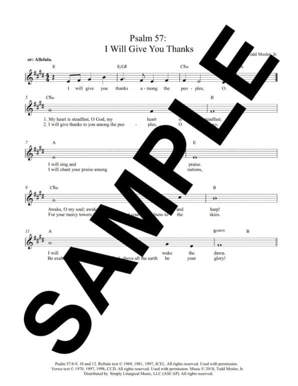 Psalm 57 I Will Give You Thanks Mesler Sample Lead Sheet scaled