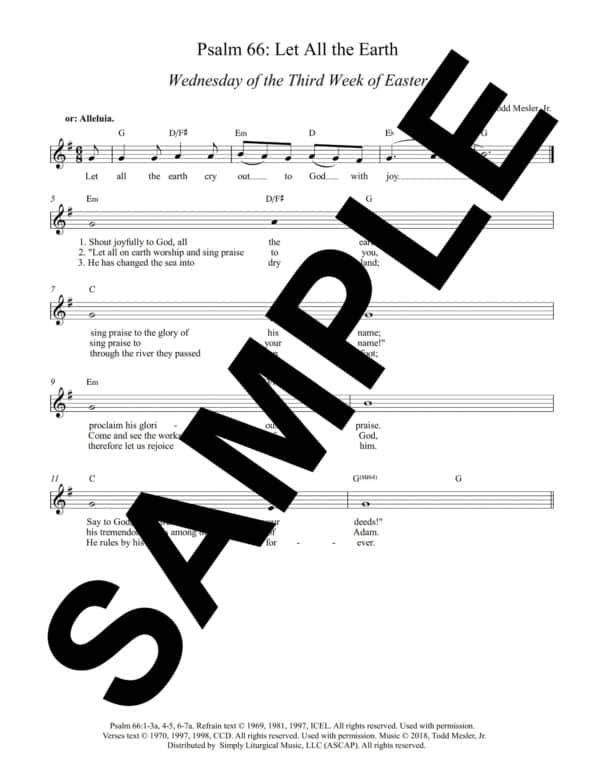 Psalm 66 Let All the Earth Mesler Sample Lead Sheet East3Wed scaled