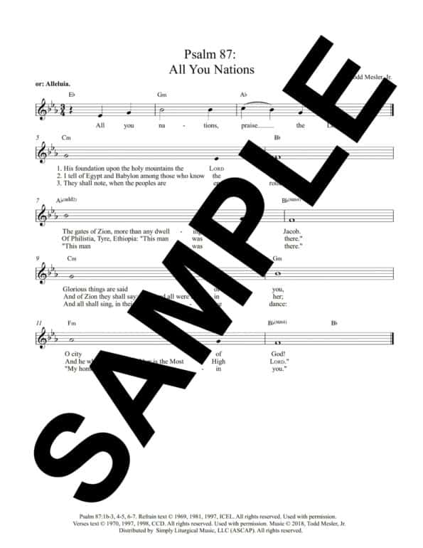 Psalm 87 All You Nations Mesler Sample Lead Sheet scaled