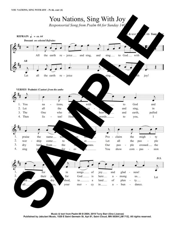 14C Ps 66 You Nations Sing With Joy Sample Musicians Parts 2 scaled