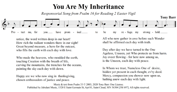 EV 2 Ps 16 You Are My Inheritance pew