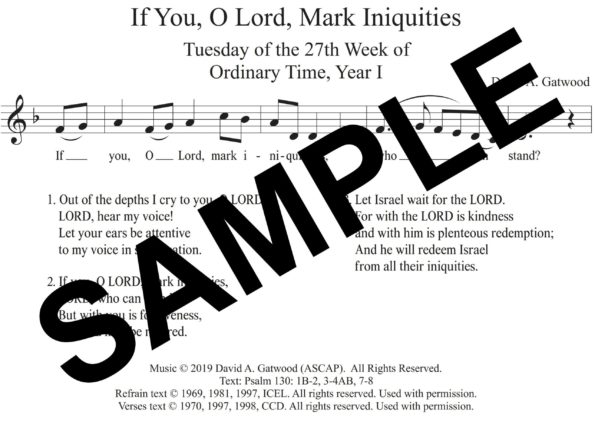 If You O Lord Mark Iniquities Psalm 130 Tuesday 27 OT Year I Sample Congregation scaled