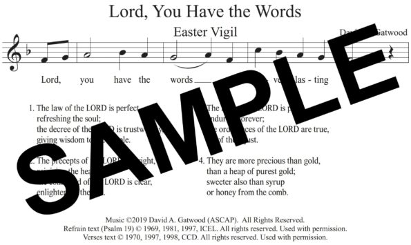 Lord You Have The Words Psalm 19 Sample Congregation Easter Vigil scaled