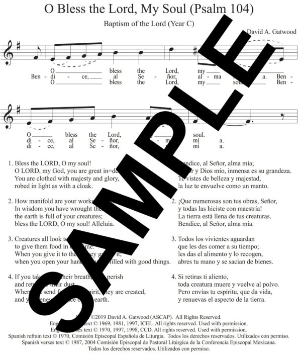 O Bless the Lord My Soul Psalm 104 Sample Congregation scaled
