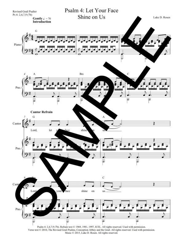 Psalm 4 Let Your Face Shine on Us ROSEN Sample Musicians Parts scaled