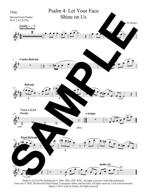 Psalm 4 Let Your Face Shine on Us Rosen Sample Musicians Parts 2 scaled