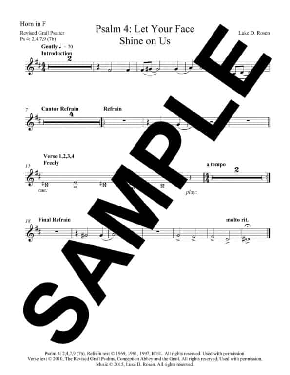 Psalm 4 Let Your Face Shine on Us Rosen Sample Musicians Parts 6 scaled