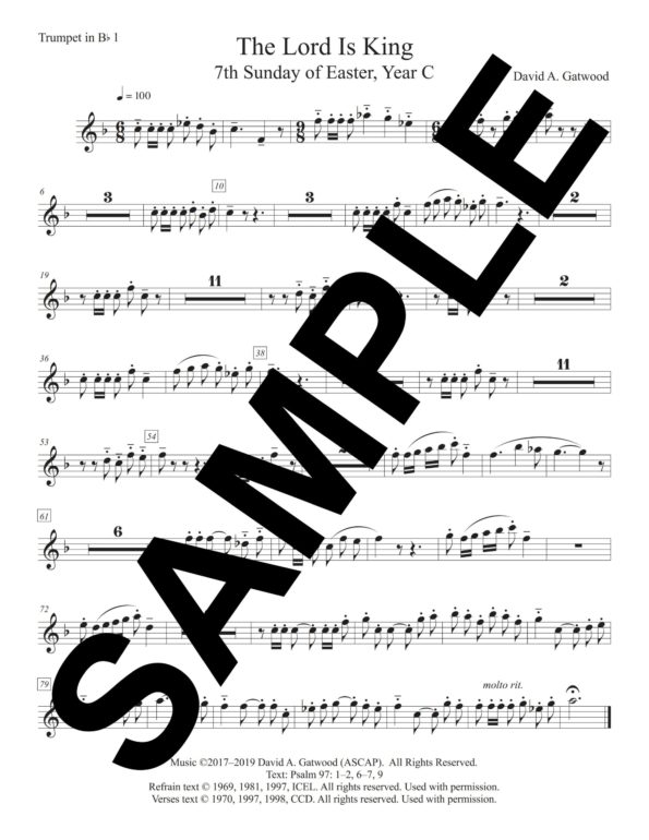 The Lord Is King Easter 7C Sample Trumpet in Bb 1 scaled