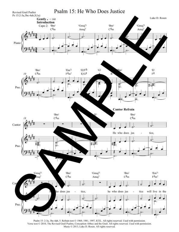 Psalm 15 He Who Does Justice ROSEN Sample Musicians Parts scaled