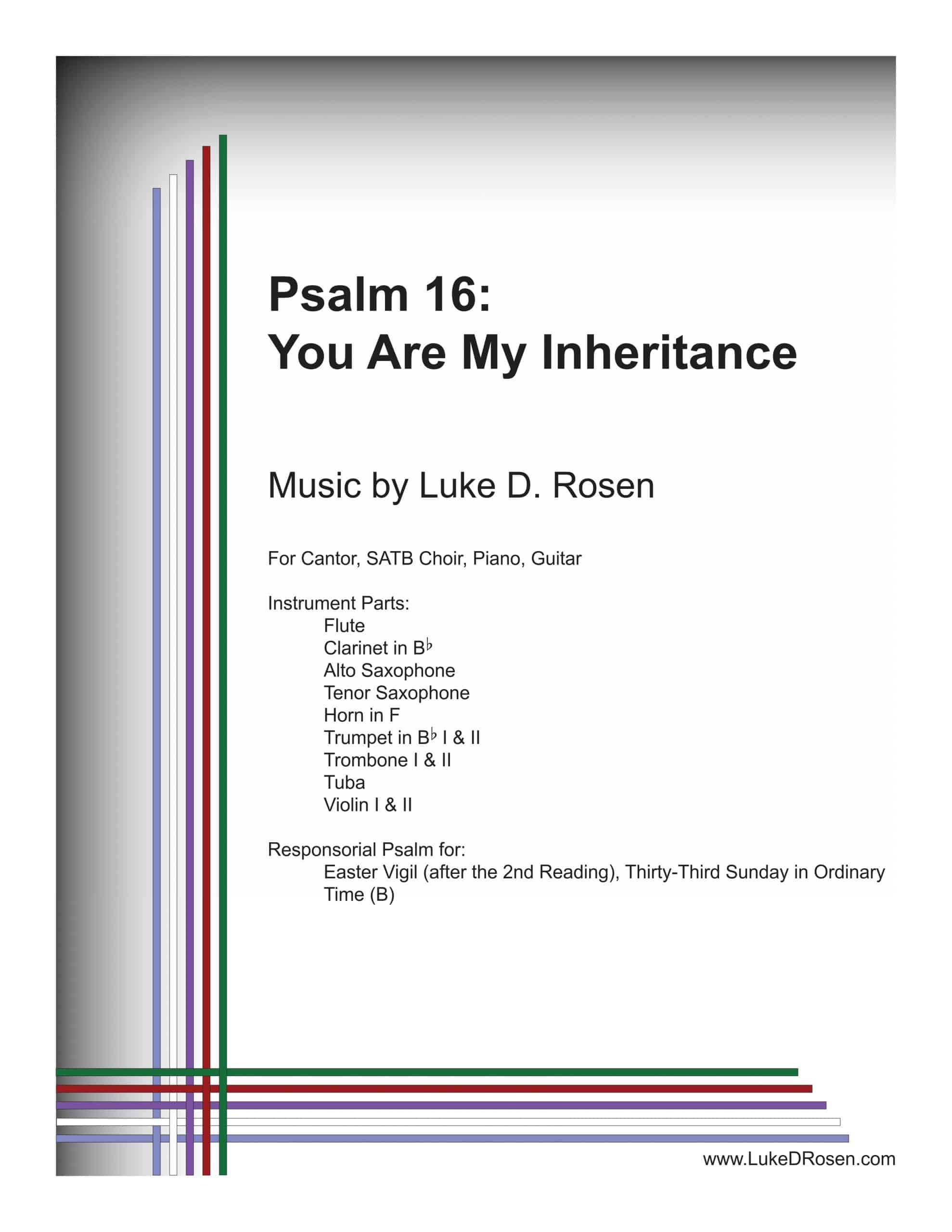 Psalm 16 – You Are My Inheritance (Rosen)