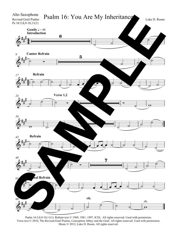 Psalm 16 You Are My Inheritance Rosen Sample Musicians Parts 4 scaled
