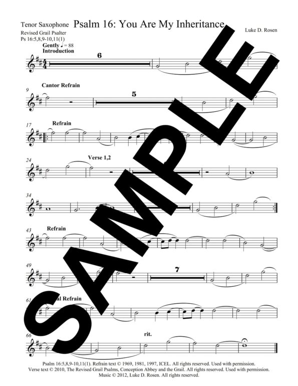 Psalm 16 You Are My Inheritance Rosen Sample Musicians Parts 5 scaled