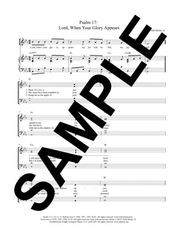 Psalm 17 Lord When Your Glory Appears Mesler Sample Octavo scaled