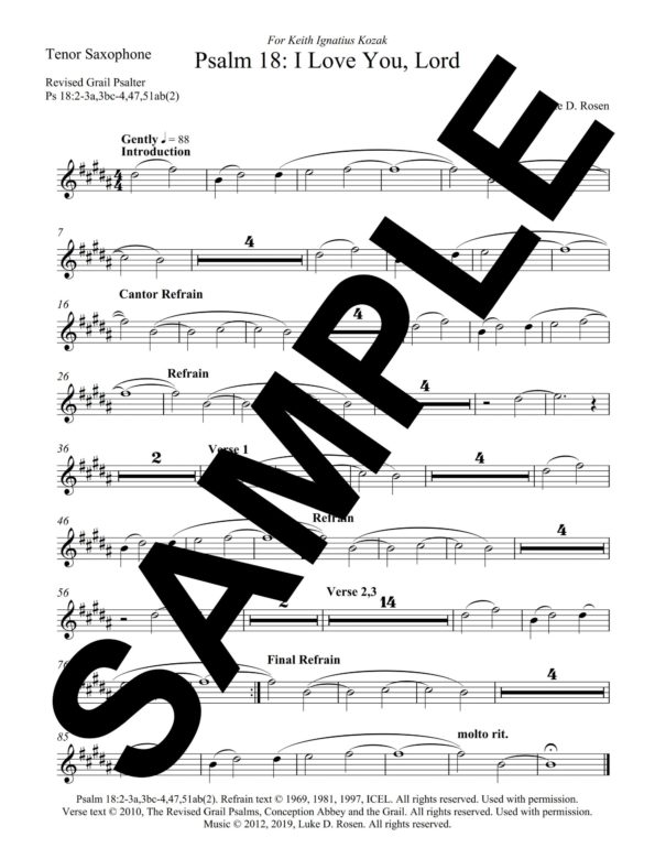 Psalm 18 I Love You Lord Rosen Sample Musicians Parts 5 scaled