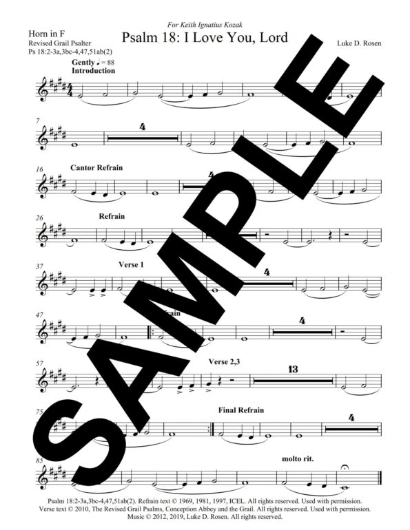 Psalm 18 I Love You Lord Rosen Sample Musicians Parts 6 scaled