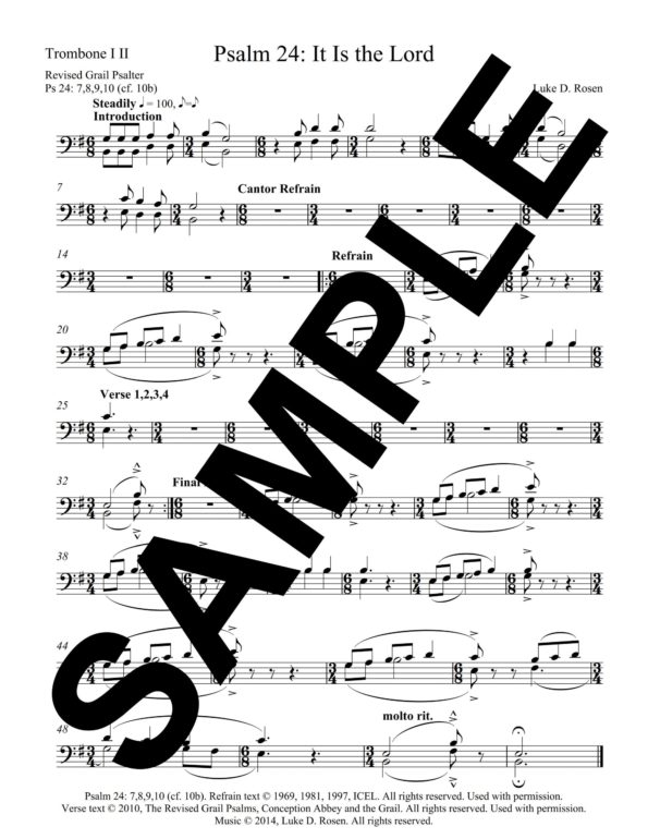Psalm 24 It is the Lord Rosen Sample Musicians Parts 8 scaled