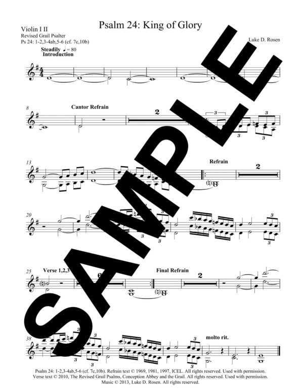 Psalm 24 King of Glory Rosen Sample Musicians Parts 10 scaled