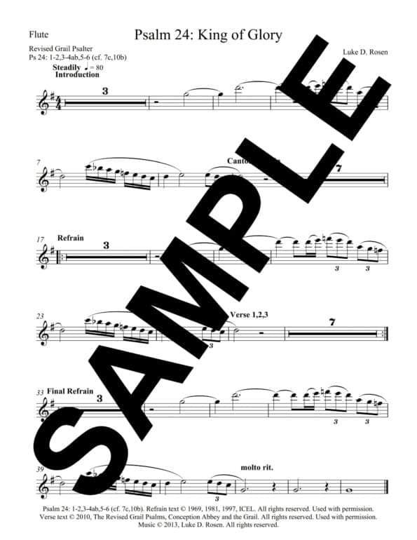 Psalm 24 King of Glory Rosen Sample Musicians Parts 2 scaled