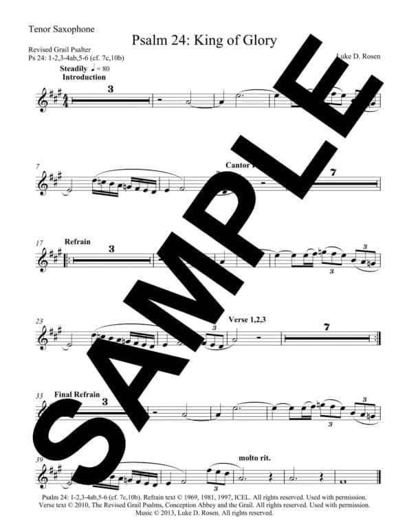 Psalm 24 King of Glory Rosen Sample Musicians Parts 5 scaled